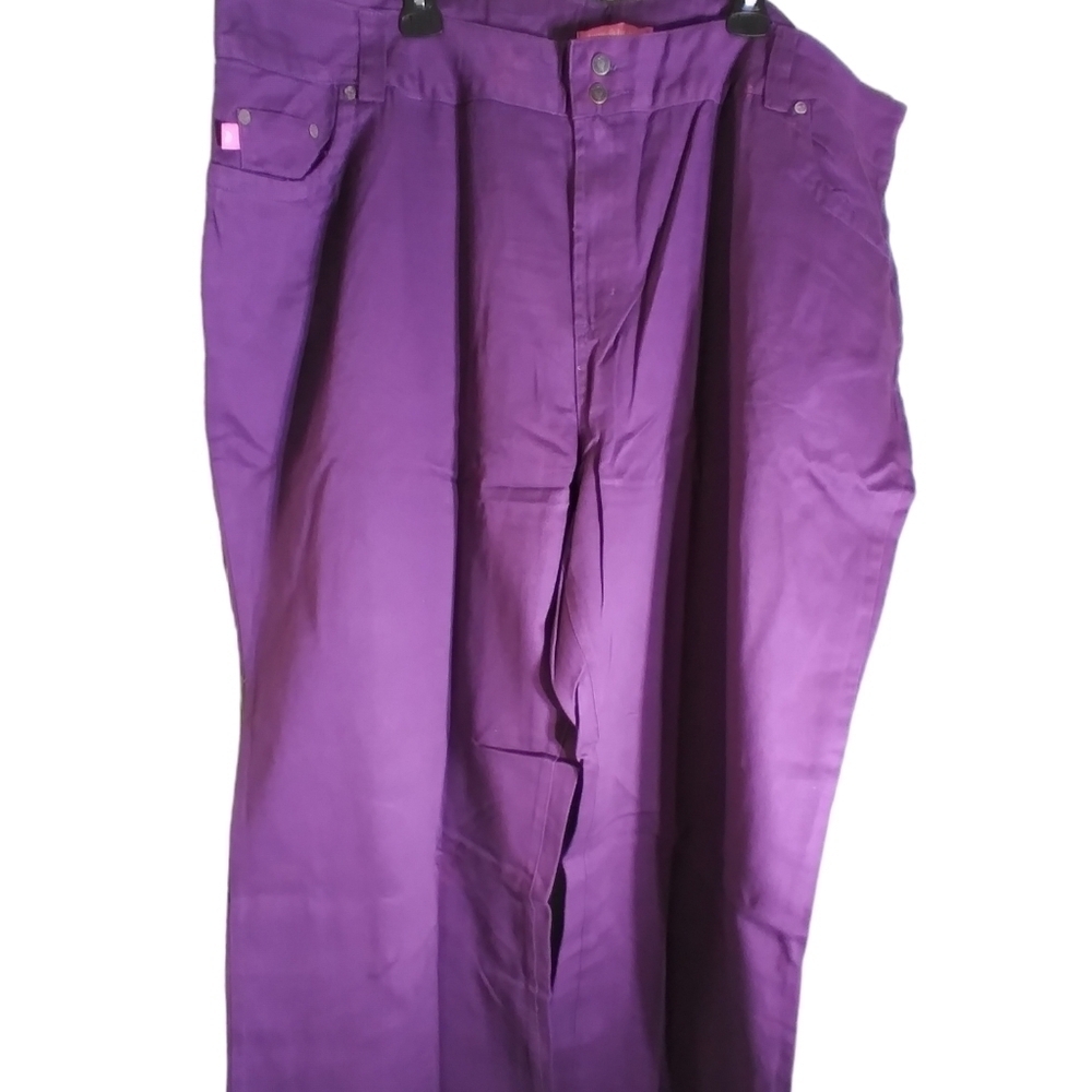 NWOT Woman Within purple jeans Tall